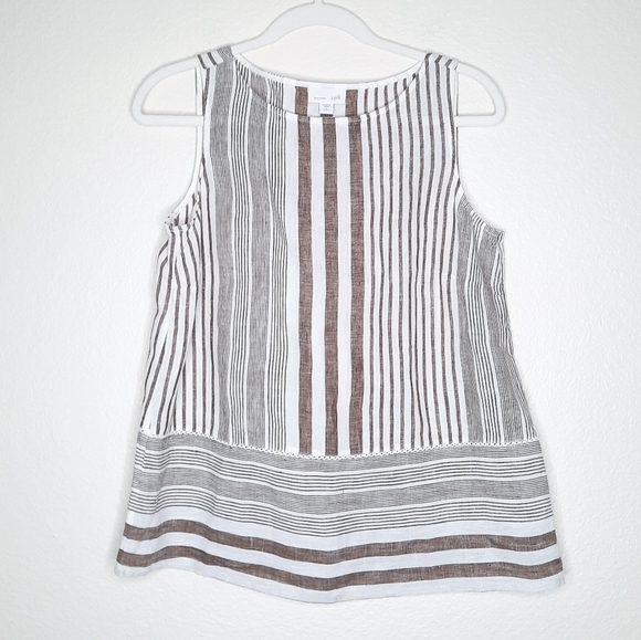 J.Jill Love Linen Striped Tank Top Blouse SP - Picture 2 of 7